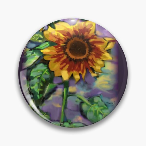 Item preview, Backyard Sunflower Impressionism designed and sold by oceanlady65.