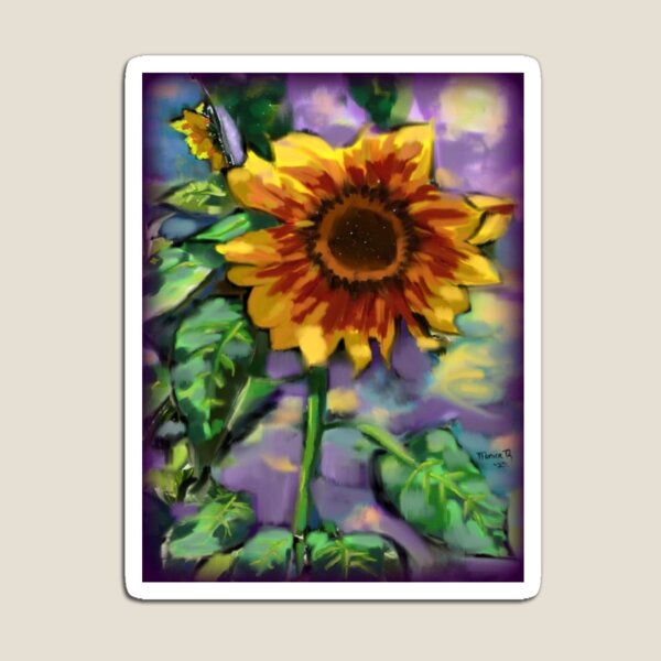 Item preview, Backyard Sunflower Impressionism designed and sold by oceanlady65.