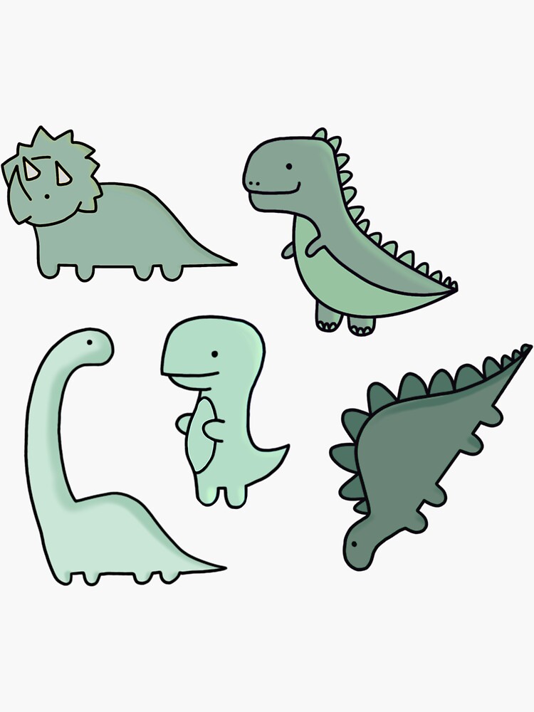 Bigger Dinosaur Set Sticker for Sale by Kennedy Rain