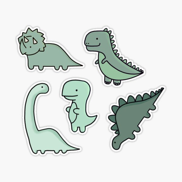 Bigger Dinosaur Set Sticker for Sale by Kennedy Rain