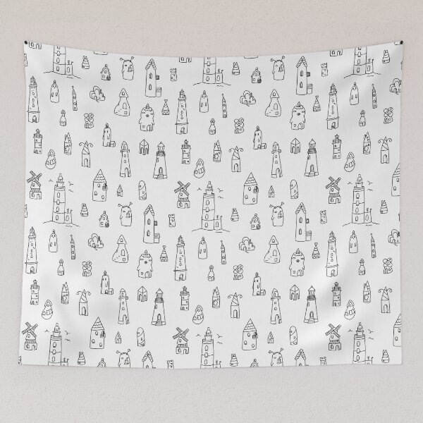 Item preview, Wonky Doodle Town designed and sold by moonlitdoodl.