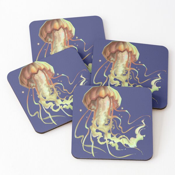 Item preview, Black Sea nettle jellyfish designed and sold by WormLasagna.