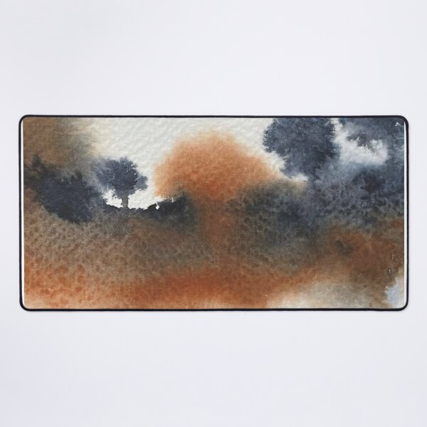 Abstract Watercolour in Payne’s Grey + Burnt Sienna | Art Board Print