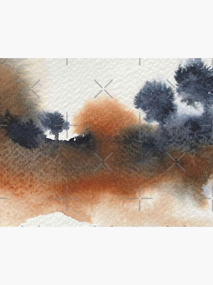 Abstract Watercolour in Payne’s Grey + Burnt Sienna | Art Board Print