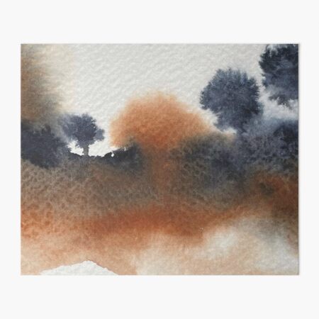Abstract Watercolour in Payne's Grey + Burnt Sienna Art Board
