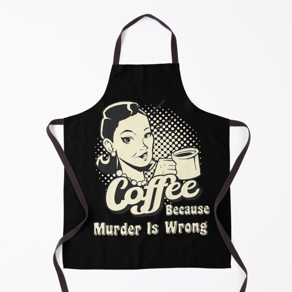Item preview, Retro Coffee because Murder is Wrong designed and sold by Georgy09.