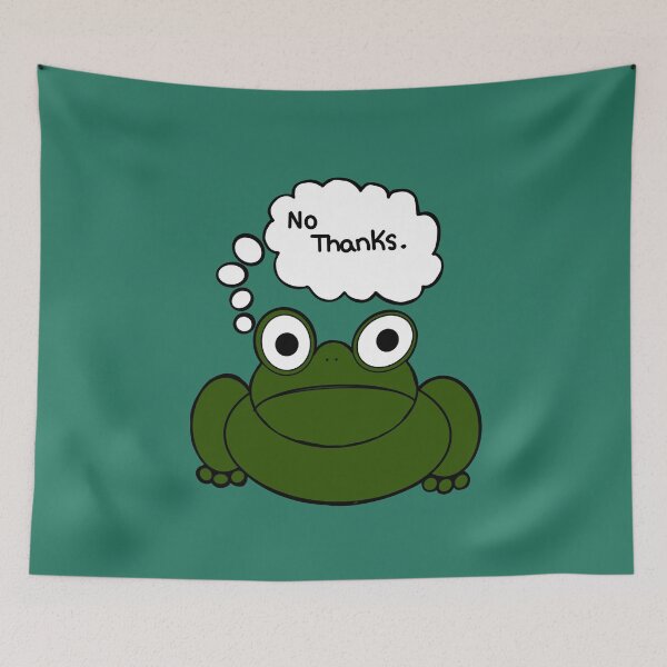 Item preview, No thanks frog designed and sold by Wasted Potential ink.