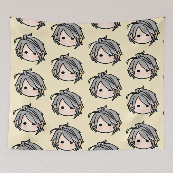 Item preview, Genshin Impact Alhaitham chibi head | Morcaworks designed and sold by Morcawork.