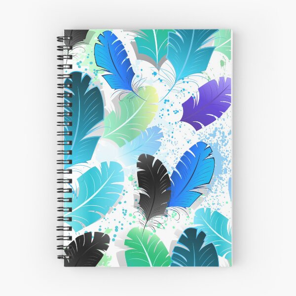 Item preview, Seamless Pattern with Blue Feathers designed and sold by Blackmoon9.