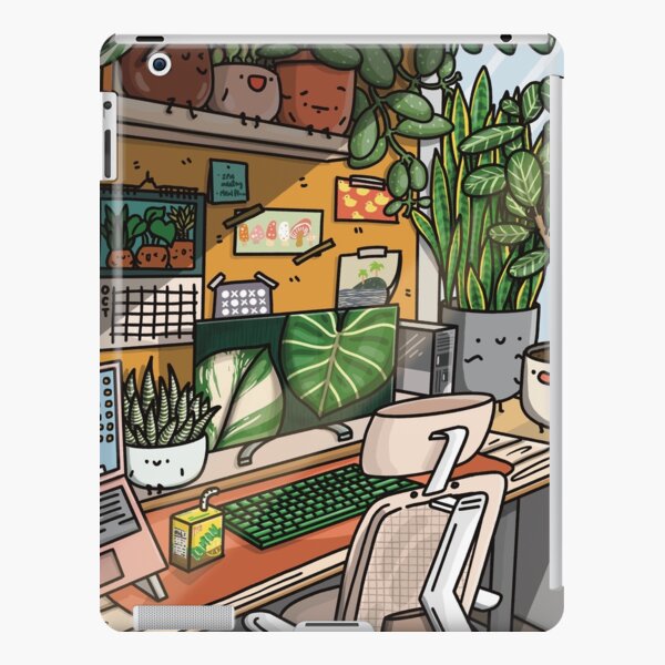 Gamer Desk with Plants iPad Snap Case