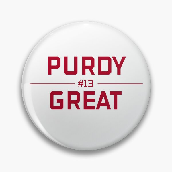 Item preview, Purdy Great red block letters Brock Purdy starting quarterback designed and sold by Sports-Stickers.