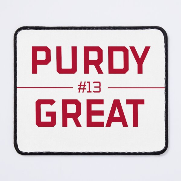 Item preview, Purdy Great red block letters Brock Purdy starting quarterback designed and sold by Sports-Stickers.