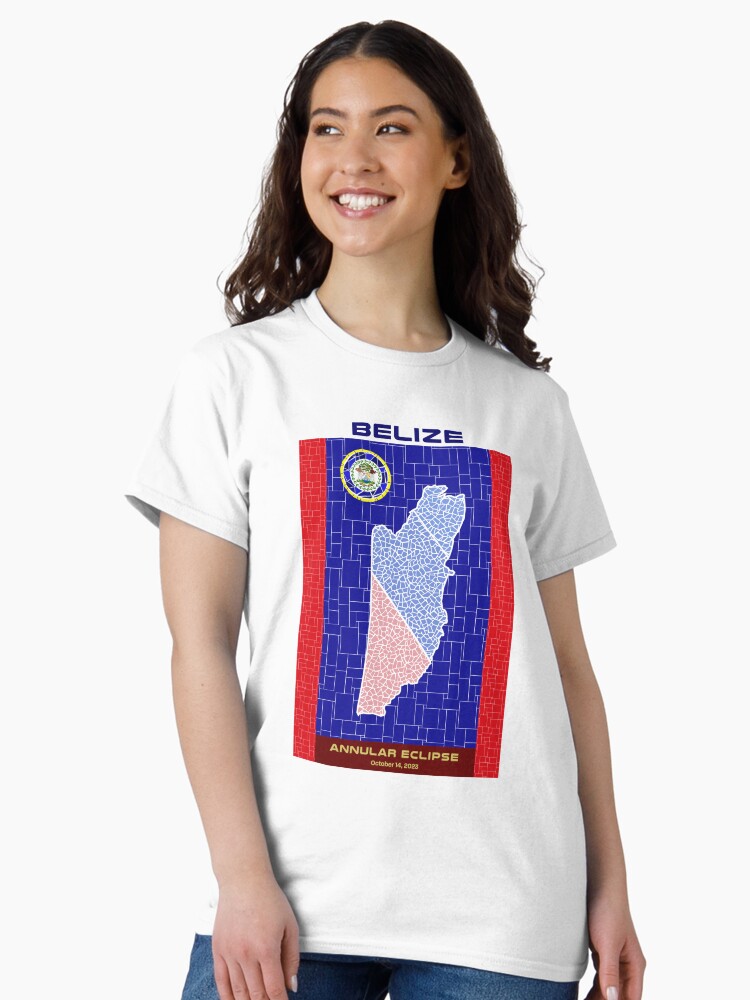 Thumbnail 2 of 7, Classic T-Shirt, Belize Annular Eclipse 2023 designed and sold by Eclipse2024.