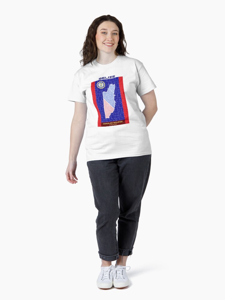 Thumbnail 4 of 7, Classic T-Shirt, Belize Annular Eclipse 2023 designed and sold by Eclipse2024.