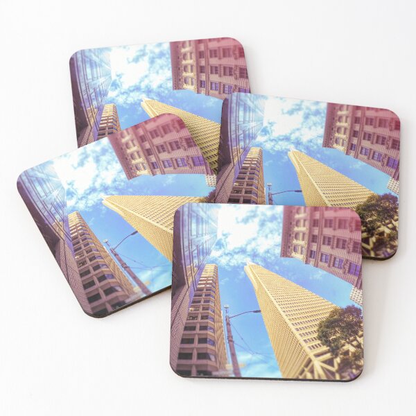 Item preview, Urban San Francisco fish-eye view of the Transamerica Building - downtown San Francisco designed and sold by PIXEL POP DESIGNS - Beyond the Norm!.