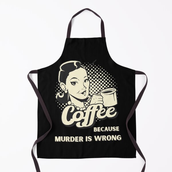 Item preview, Vinage Retro Coffee because Murder is Wrong designed and sold by Georgy09.