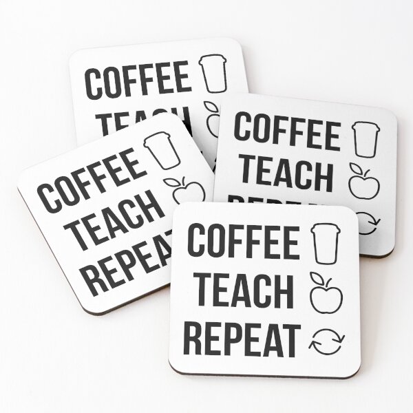 Item preview, Coffee, teach, repeat designed and sold by DancingKween77.