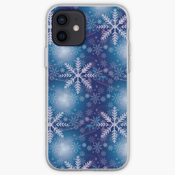 Whimsical Geometric Winter Snowflakes iPhone Soft Case