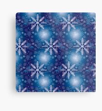 Whimsical Geometric Winter Snowflakes Metal Print