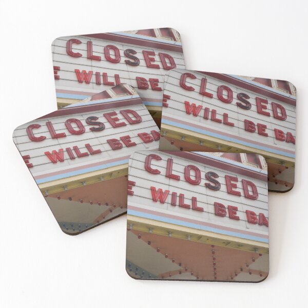 Item preview, Closed - We will Be back Marquee movie sign close-up designed and sold by PIXEL POP DESIGNS - Beyond the Norm!.