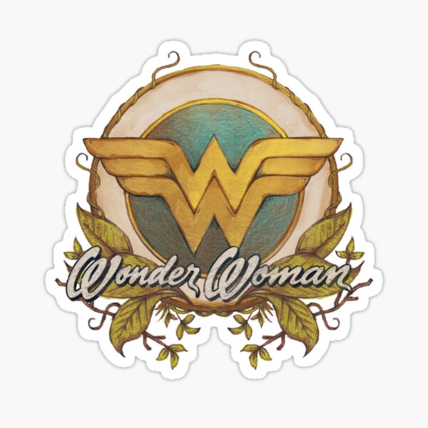 Item preview, Super Hero Girl Wonder. W.o.m.a.n Watercolour Nature Logo designed and sold by ww84gift.