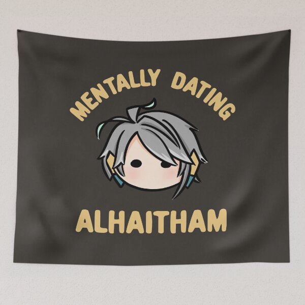 Item preview, Genshin Impact Mentally dating  Alhaitham chibi head | Morcaworks designed and sold by Morcawork.
