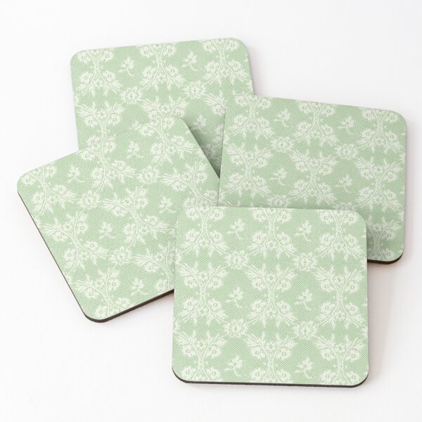 Item preview, Creamy Nile Green white lace designed and sold by coverinlove.