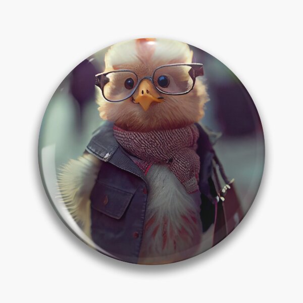 Item preview, Little Chicken on His Way to Work Digital Painting designed and sold by CodeAndColors.
