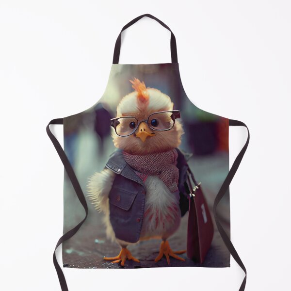 Item preview, Little Chicken on His Way to Work Digital Painting designed and sold by CodeAndColors.