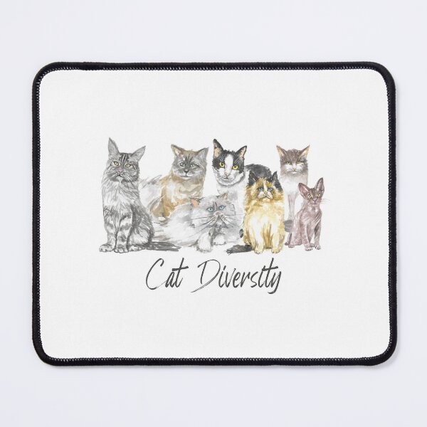 Item preview, Cat Diversity Fur Babies Graphic Design designed and sold by QuanJewelry.
