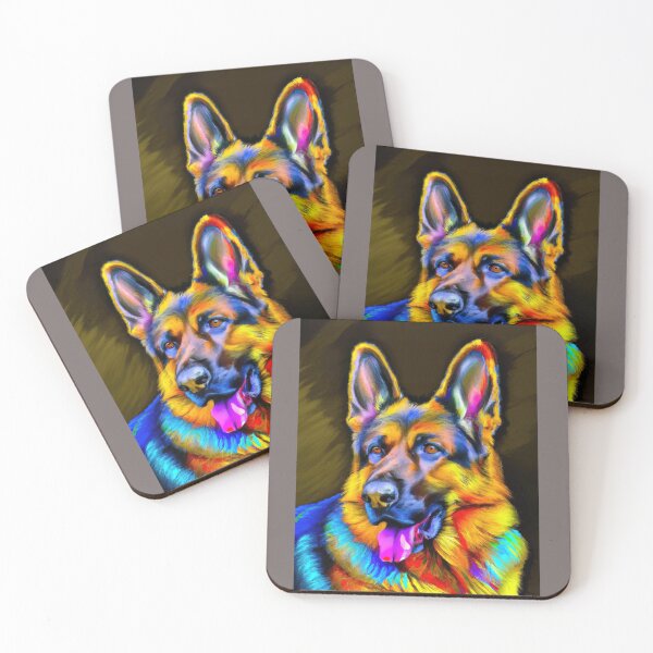Item preview, German Shepherd Dog vibrant colors. designed and sold by AIK9Artwork.