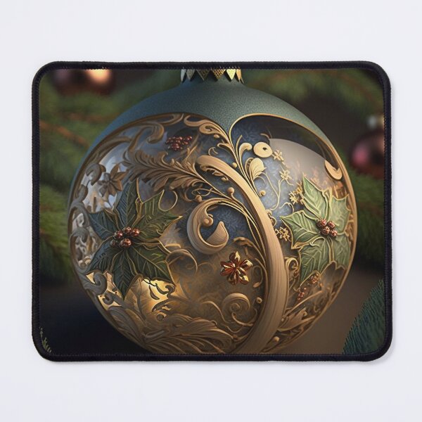 Item preview, Christmas Ornament with Holly and Ivy designed and sold by AICreateWorlds.