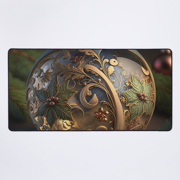Item preview, Christmas Ornament with Holly and Ivy designed and sold by AICreateWorlds.