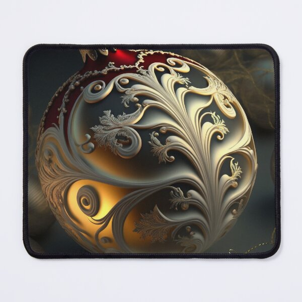 Item preview, Ornate Christmas Ornament Red and Gold designed and sold by AICreateWorlds.