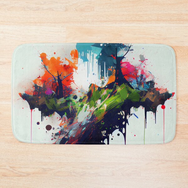 Item preview, Cool Splatter Paint Forest Landscape Digital Painting designed and sold by CodeAndColors.