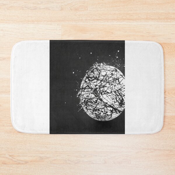 Item preview, Distorted and distressed sphere splattering white globules with a black background -Digital Artwork designed and sold by Bookwyrm-Bazaar.