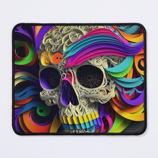Item preview, Technicolor Party Skull designed and sold by Wander Lost.