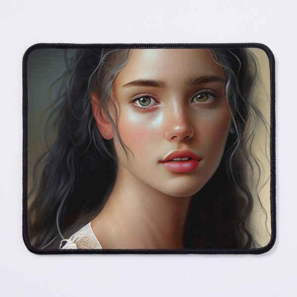 Item preview, Elegant Portrait of a Young Girl Digital Painting designed and sold by CodeAndColors.