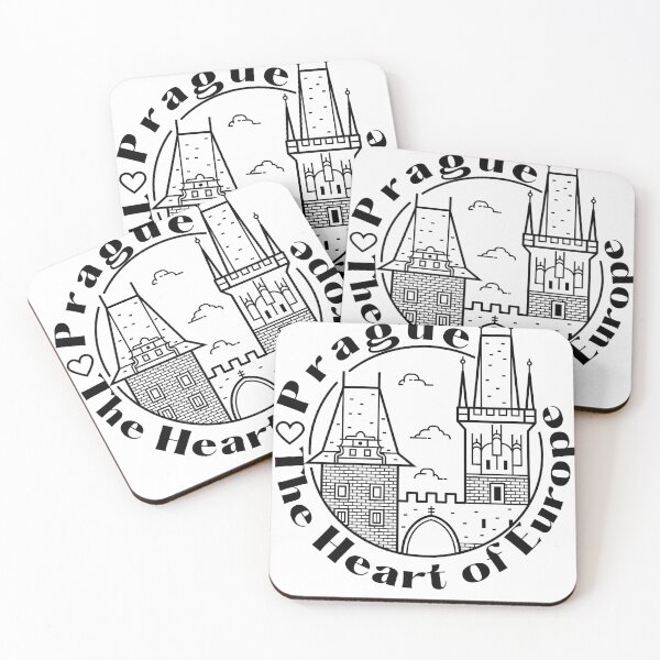 Item preview, Prague, Praha, The Heart of Europe, Czech Republic, Czechia, minimalist art designed and sold by Shon Dailey.