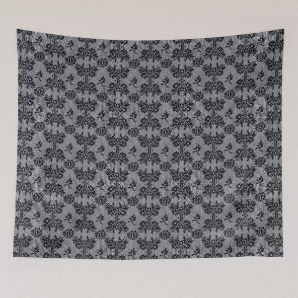 Item preview, Light Harbor Mist grey black lace designed and sold by coverinlove.