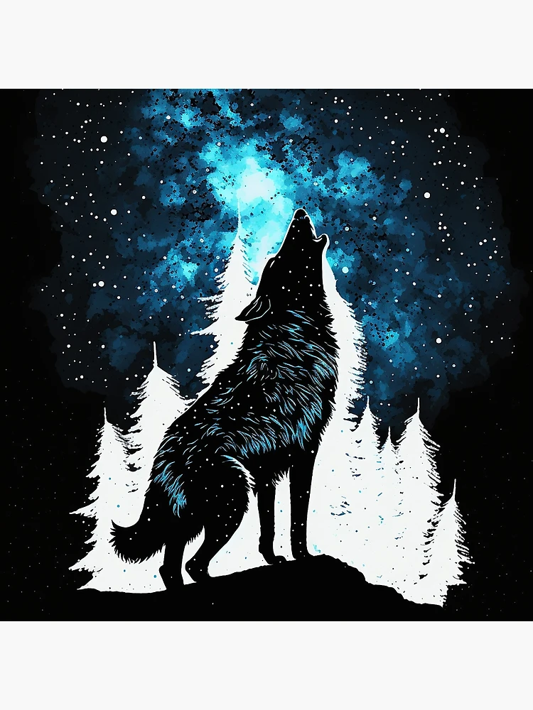 Mens Teen Boys Wolf Galaxy Star Forest Silhouette Stainless Steel Water  Bottle