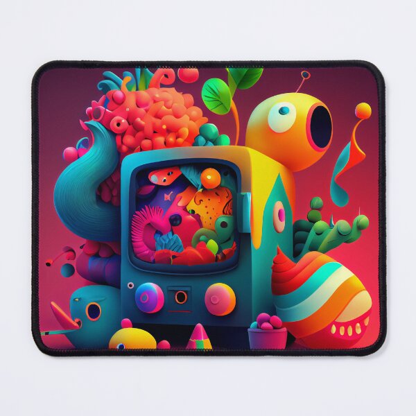 Item preview, Fun Colorful Small Microwave Cartoon Digital Painting designed and sold by CodeAndColors.