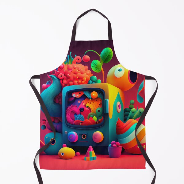Item preview, Fun Colorful Small Microwave Cartoon Digital Painting designed and sold by CodeAndColors.