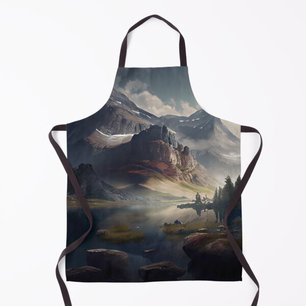 Artikelvorschau, Breathtaking Mountain Landscape Digital Painting entworfen und verkauft von CodeAndColors.