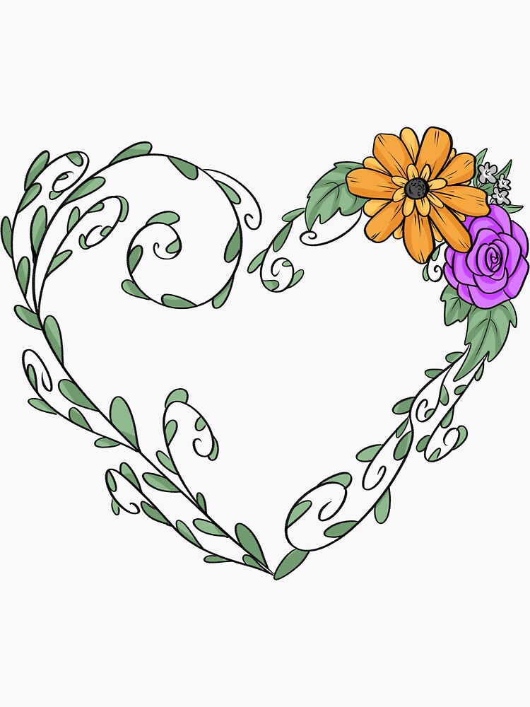 "Halloween Heart Theme" Sticker for Sale by AquaArts Redbubble