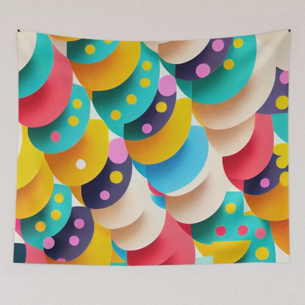 Item preview, Modern Colorful Simple Pattern Digital Painting designed and sold by CodeAndColors.