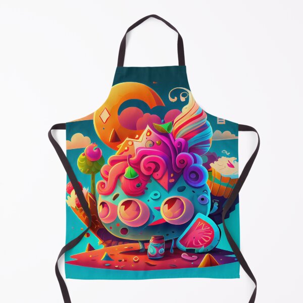 Aperçu de l'œuvre Fun Colorful Bowl of Wacky Foods Digital Painting créée et vendue par CodeAndColors.