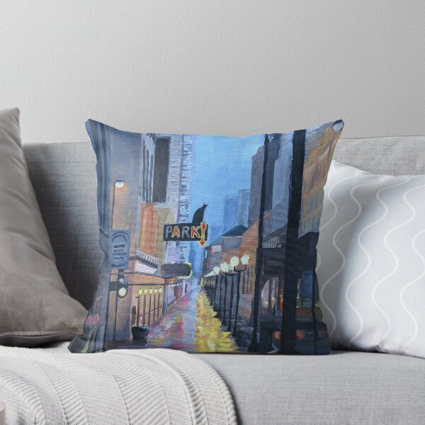 Item preview, A "cat" on a sign on a rainy day in a gothic city designed and sold by Ezika.