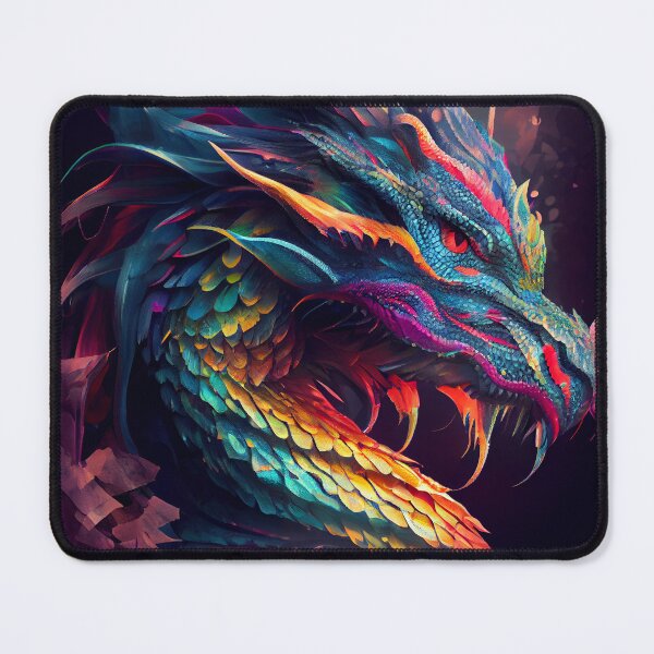 Item preview, Vivid Rainbow Fierce Dragon Digital Painting designed and sold by CodeAndColors.