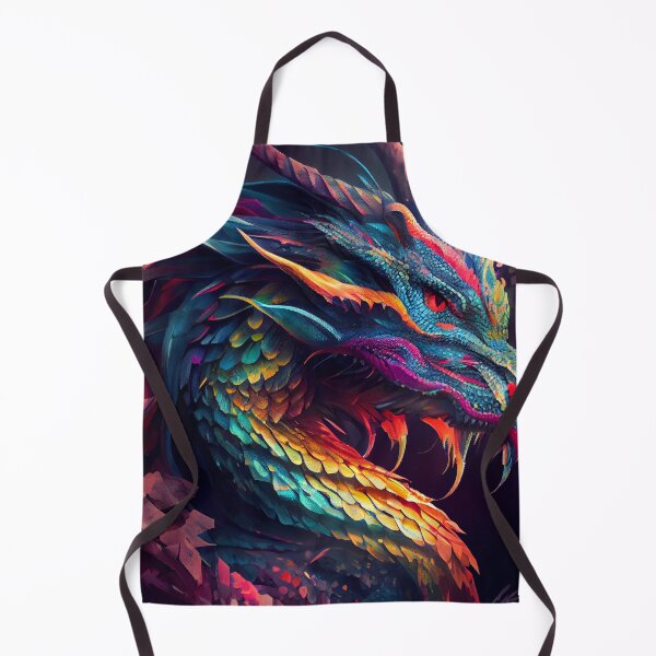 Item preview, Vivid Rainbow Fierce Dragon Digital Painting designed and sold by CodeAndColors.